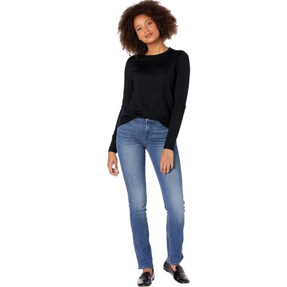 J. Crew Margot Crewneck Sweater Merino Wool Pullover Knit in Black Women's S - Picture 8 of 8